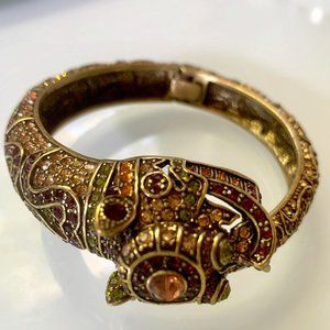 HEIDI DAUS KUNG FU DOG-Rare Cuff Crystal Bracelet